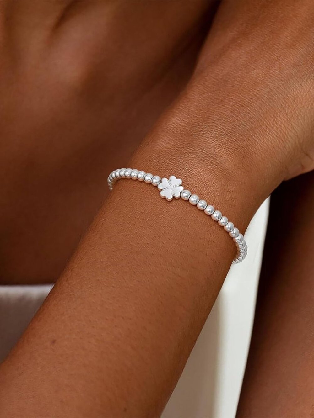 Gold Bracelets For Women 14k Gold Beaded Bracelets Stackable Bracelets For Women View 2